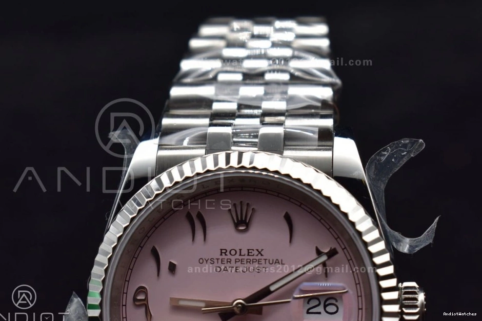 SS 36 Jubilee Edition on SA Best 904L Pink Steel Dial DateJust 1:1 Arabic 581 Affordable Bracelet DIWF 0213